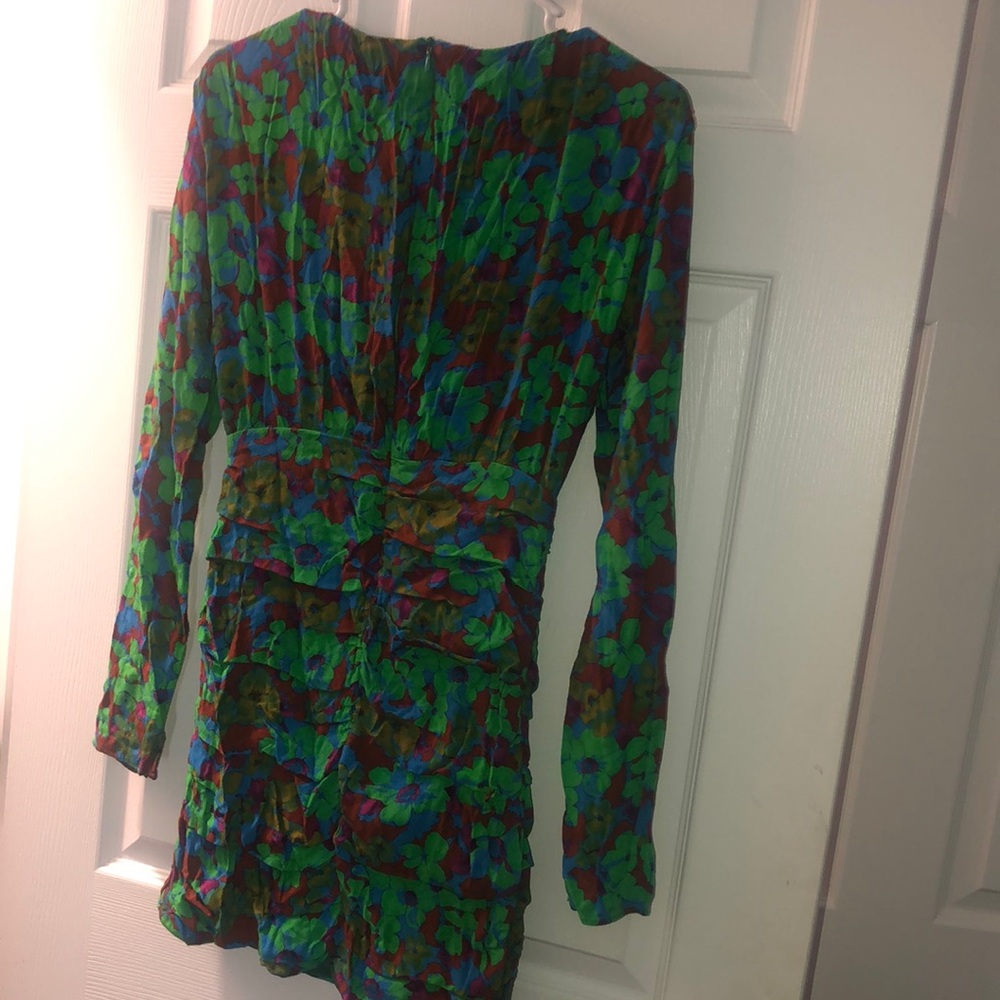 Zara NWOT Floral Ruched dress - Picture 7 of 9
